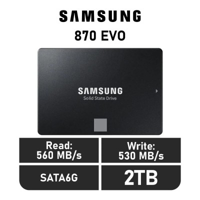 Samsung 870 EVO 2TB SSD 2.5" 560MB/s SATA 6Gb/s