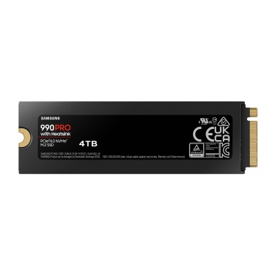 Samsung 990 PRO con disipador 4TB SSD PCIe 4.0 NVMe a 7450MB/s