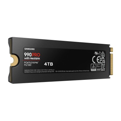 Samsung 990 PRO con disipador 4TB SSD PCIe 4.0 NVMe a 7450MB/s