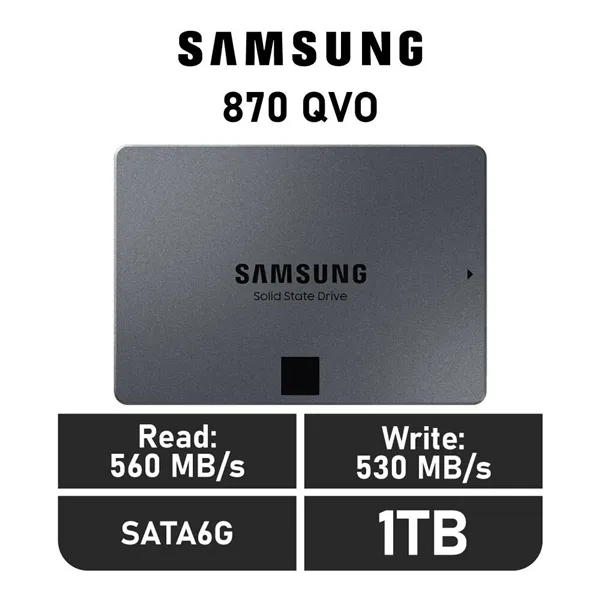 Samsung 870 QVO 1TB SSD 2.5" 560MB/s SATA 6Gb/s