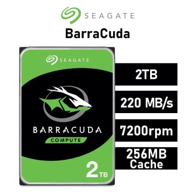 Seagate 2TB BarraCuda HDD 3.5" 7200rpm 256MB SATA 6GB/s