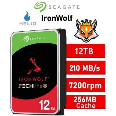 Seagate 12TB IronWolf NAS 7200rpm HDD 3.5" SATA 6GB/s 256MB