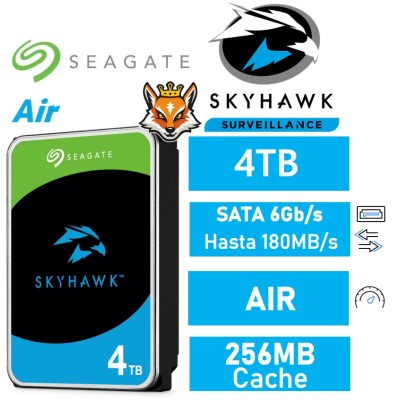 Seagate 4TB SkyHawk Disco Duro para vigilancia 256MB SATA 6GB/s