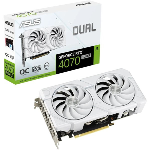 ASUS Dual GeForce RTX 4070 SUPER EVO WHITE 12GB GDDR6X