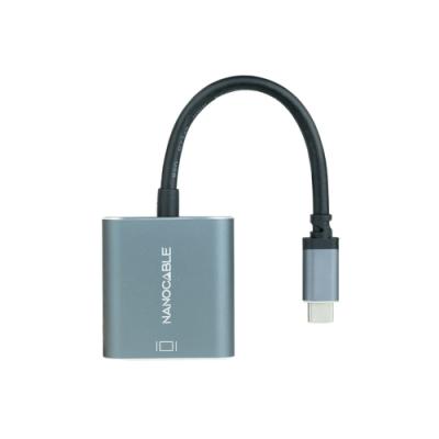 Nanocable Conversor USB-C a DVI-D, 15 cm, Gris