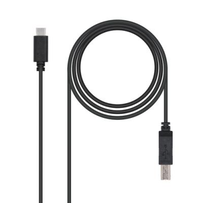 Nanocable USB 2.0, 1m cable USB USB C USB B Negro