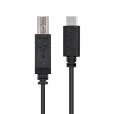 Nanocable USB 2.0, 1m cable USB USB C USB B Negro