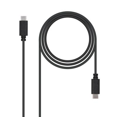 Nanocable USB 2.0, 0.5m cable USB 0,5 m USB C Negro