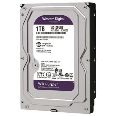 Disco Duro Western Digital WD Purple Surveillance 1TB/ 3.5'/