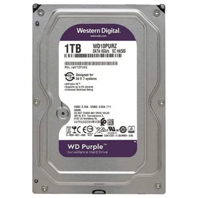 Disco Duro Western Digital WD Purple Surveillance 1TB/ 3.5'/