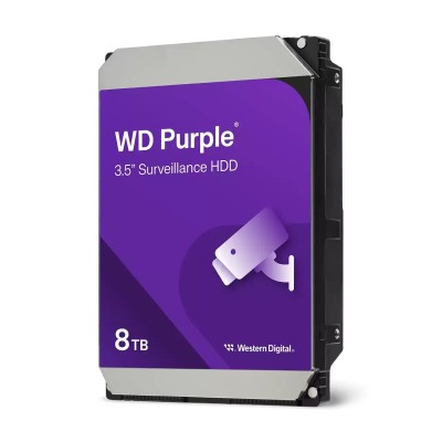 WD Purple 8TB 5640rpm HDD 3.5" 128MB SATA 6GB/s para NVR y DVR