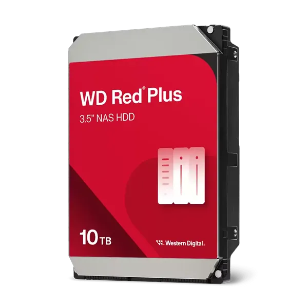 WD Red Plus NAS 10TB 7200pm HDD 3.5" 256MB SATA 6GB/s