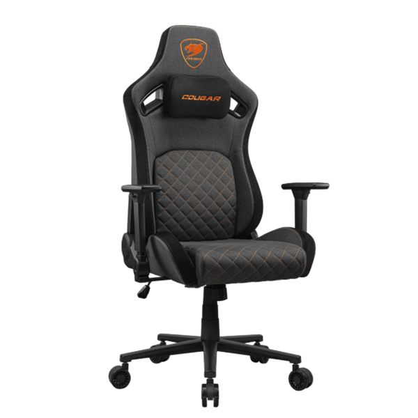 Cougar DEFENSOR GRAY F Silla Gaming Imitación de lino, Reposabrazos plegables 4D