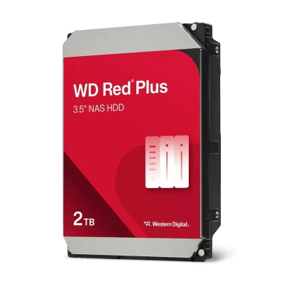 WD Red Plus NAS 2TB 5400rpm HDD 3.5" 64MB SATA 6GB/s