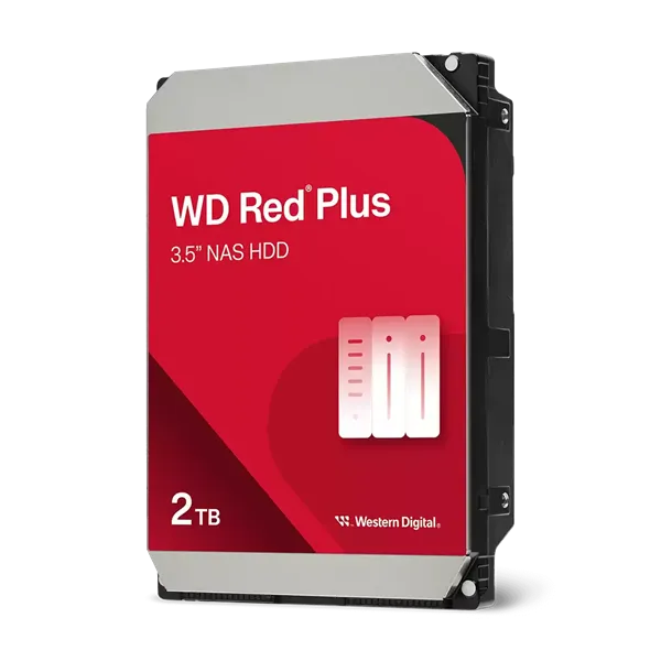 WD Red Plus NAS 2TB 5400rpm HDD 3.5" 64MB SATA 6GB/s