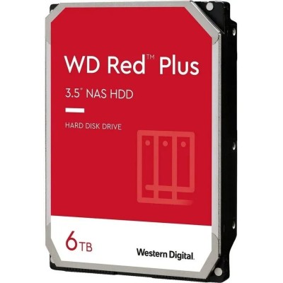 WD Red Plus NAS 6TB 5400rpm HDD 3.5" 256MB SATA 6GB/s