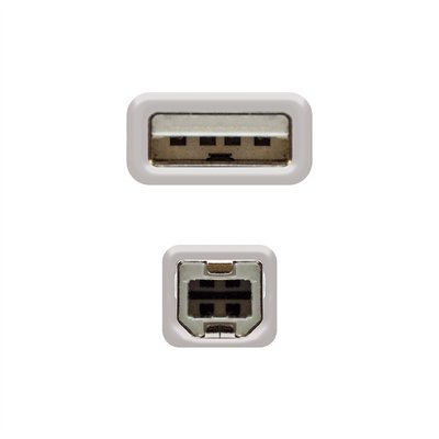 Nanocable CABLE USB 2.0 IMPRESORA, TIPO A/M-B/M, BEIGE, 4.5 M