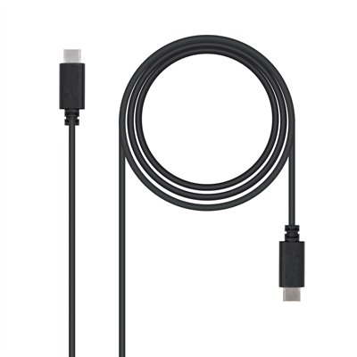 Nanocable USB 2.0, 0.5m cable USB 0,5 m USB C Negro