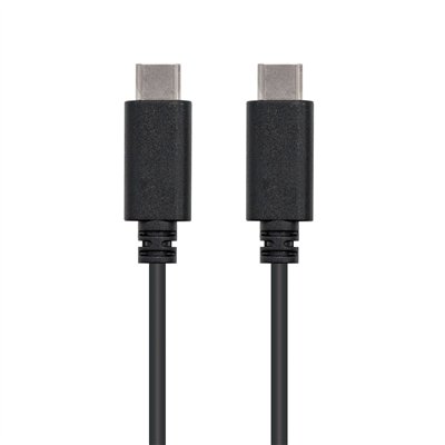 Nanocable USB 2.0, 0.5m cable USB 0,5 m USB C Negro