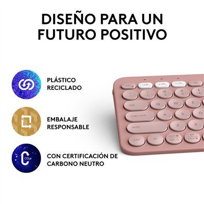 Logitech Pebble Keys 2 K380s teclado Universal RF Wireless +