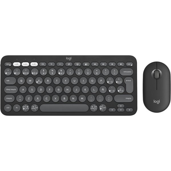 Logitech Pebble 2 Combo teclado Ratón incluido Universal RF Wireless + Bluetooth QWERTY Español Grafito