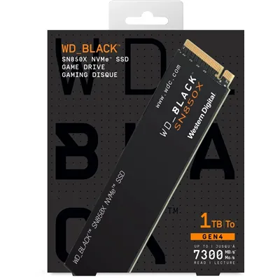 WD SSD Black SN850X 1TB NVMe a 7300MB/s PCIe 4.0 M.2 2280