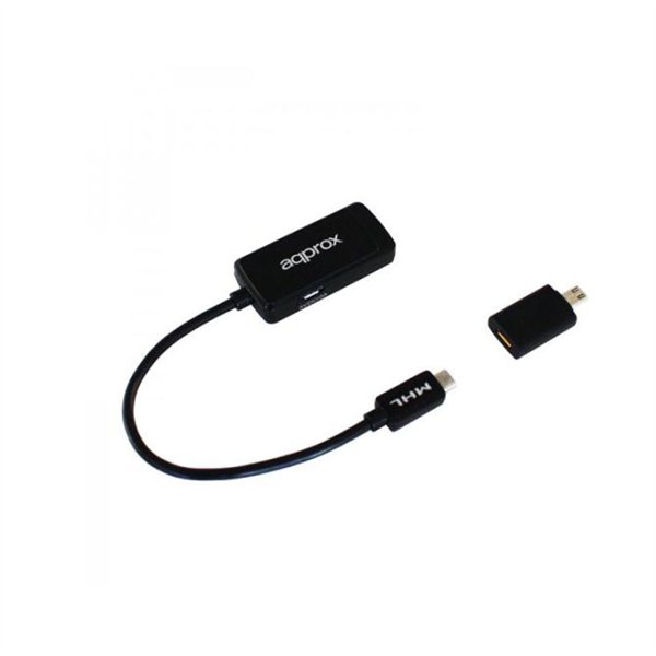 Approx appC24 HDMI tipo A (Estándar) MicroUSB tipo B Negro