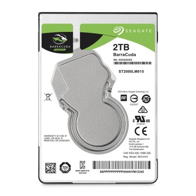 Seagate 2TB Barracuda para portatiles 7mm HDD 2.5" 5400rpm