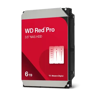 WD Red Pro NAS 6TB 7200rpm HDD 3.5" 256MB SATA 6GB/s