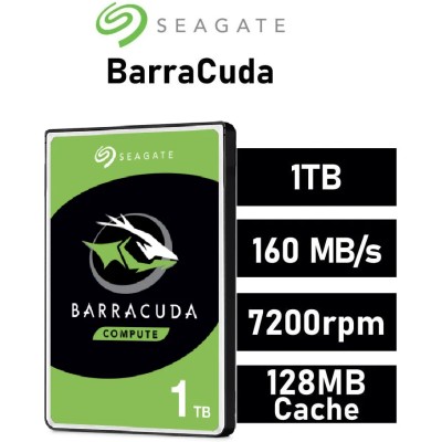 Seagate 1TB Barracuda para portatiles 7mm HDD 2.5" 5400rpm