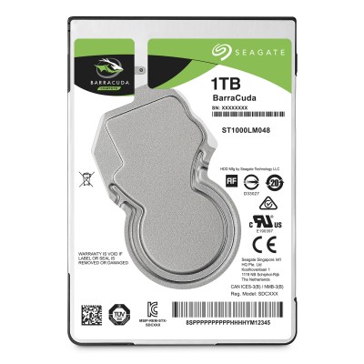 Seagate 1TB Barracuda para portatiles 7mm HDD 2.5" 5400rpm