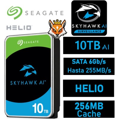 Seagate 10TB SkyHawk AI Disco Duro para vigilancia 256MB SATA