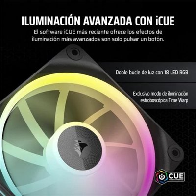 Corsair PWM iCUE LINK LX120 RGB Paquete Triple 120 mm Negro