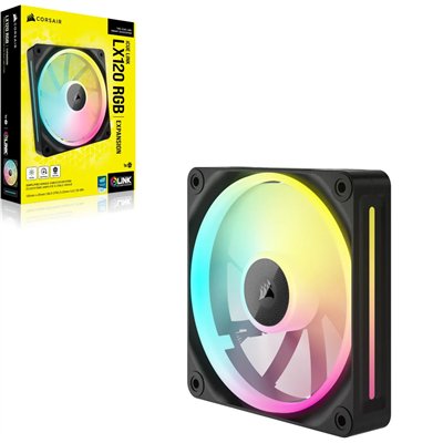 Corsair PWM iCUE LINK LX120 RGB Expansión Ventilador Negro 120