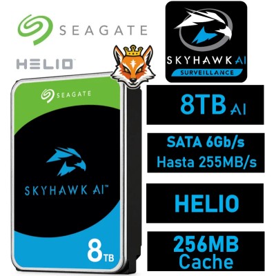 Seagate 8TB SkyHawk AI Disco Duro para vigilancia 256MB SATA