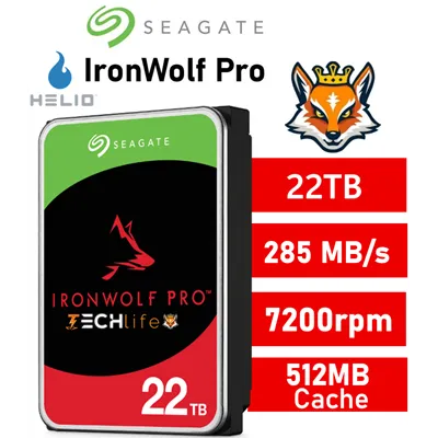 Seagate 22TB IronWolf Pro NAS 7200rpm HDD 3.5" SATA 6GB/s 512MB