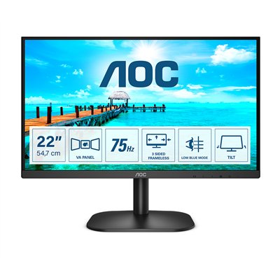 AOC 22B2DA 21.5" FHD 4ms 75Hz HDMI/VGA/DVI/Altavoces