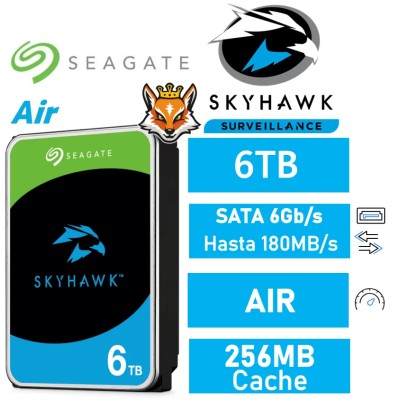 Seagate 6TB SkyHawk Disco Duro para vigilancia 256MB SATA 6GB/s