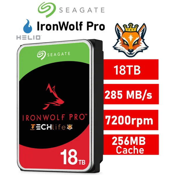 Seagate 18TB IronWolf Pro NAS 7200rpm HDD 3.5" SATA 6GB/s 256Mb