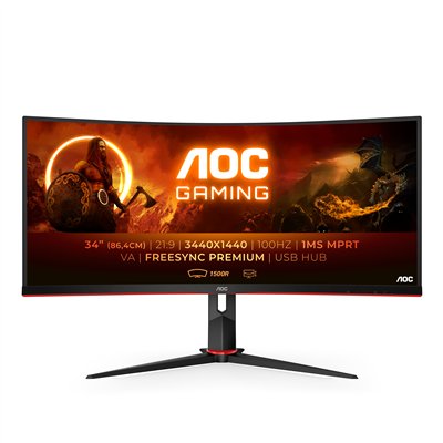 AOC G2 CU34G2/BK LED display 86,4 cm (34") 3440 x 1440 Pixeles