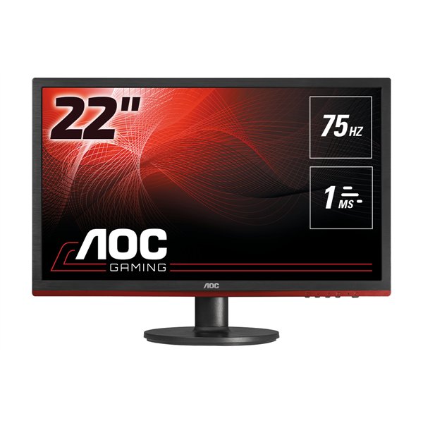 AOC 60 Series G2260VWQ6 LED display 54,6 cm (21.5") 1920 x 1080 Pixeles Full HD LCD Negro, Rojo