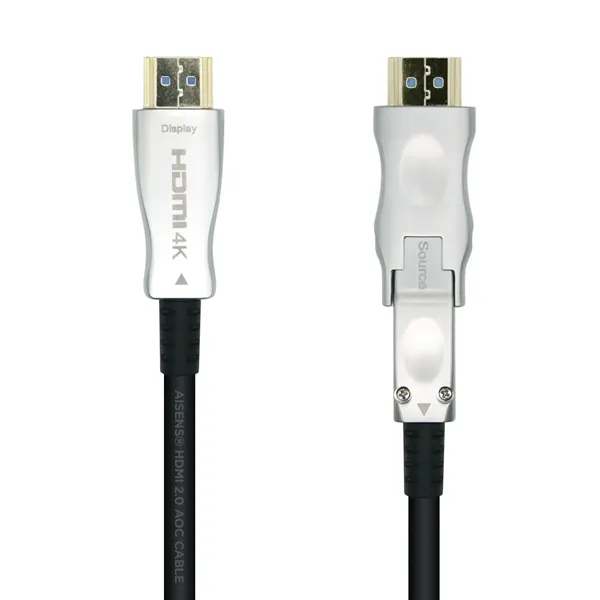 Cable HDMI 2.0 AOC 4K Desmontable Aisens A148-0510/ HDMI Macho / D Macho - HDMI Macho/ 15m/ Negro