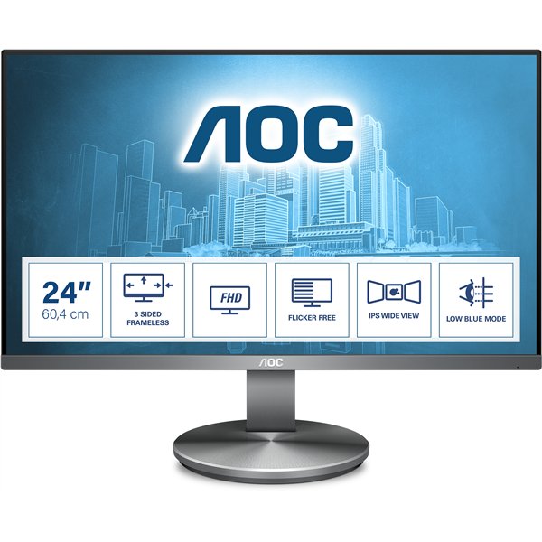 AOC 90 Series I2490VXQ/BT pantalla para PC 60,5 cm (23.8") 1920 x 1080 Pixeles Full HD LED Negro