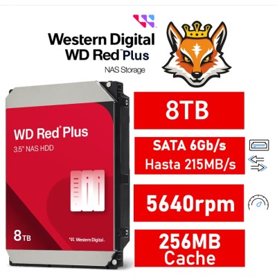 WD Red Plus NAS 8TB 5640rpm HDD 3.5" 256MB SATA 6GB/s