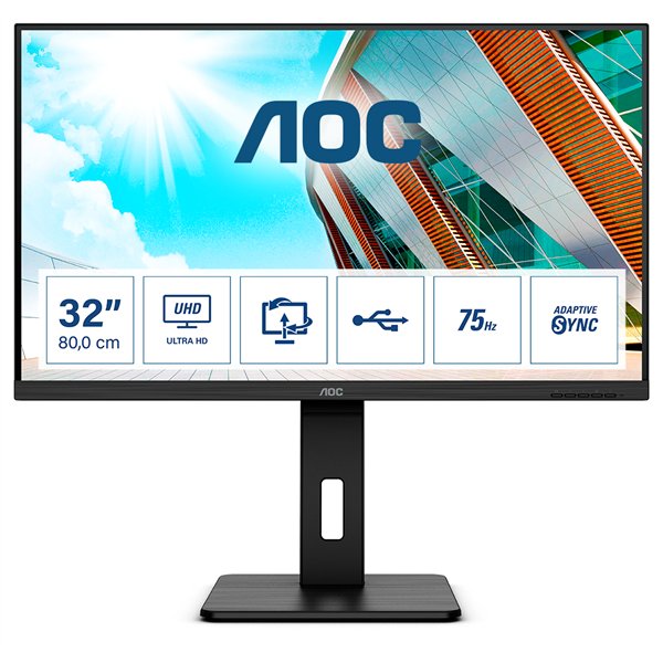 AOC P2 U32P2 pantalla para PC 80 cm (31.5") 3840 x 2160 Pixeles 4K Ultra HD LED Negro