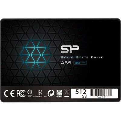 Silicon Power Slim A55 3D NAND 512GB 2.5" SATA 6GB/s 550MB/s