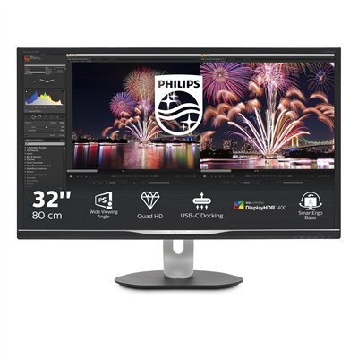 Philips P Line Monitor LCD con base USB-C 328P6AUBREB/00