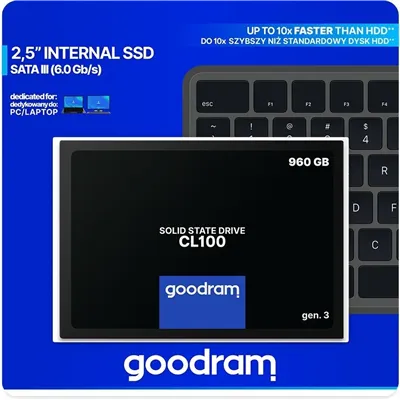 Goodram CL100 Gen3 SSD 960GB de 2.5" a 540MB/s SATA 6GB/s