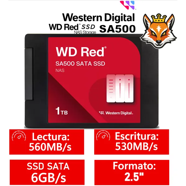 WD SSD Red SA500 NAS 1TB 2.5" SATA 6Gb/s 560MB/s