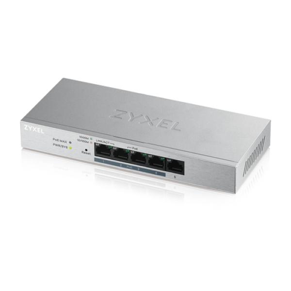 Zyxel GS1200-5HP v2 Gestionado Gigabit Ethernet (10/100/1000) Energía sobre Ethernet (PoE) Gris